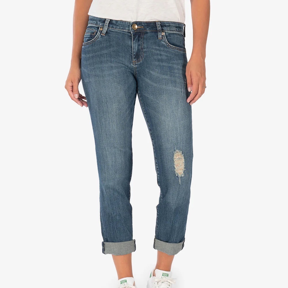 KUT From The Kloth Women’s Medium Wash Denim Catherine Boyfriend Jeans Size 2